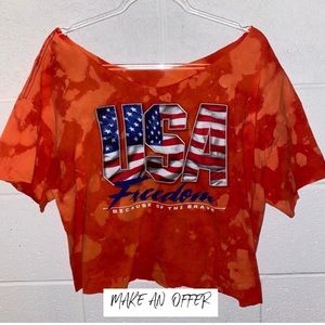Custom made USA acid wash crop